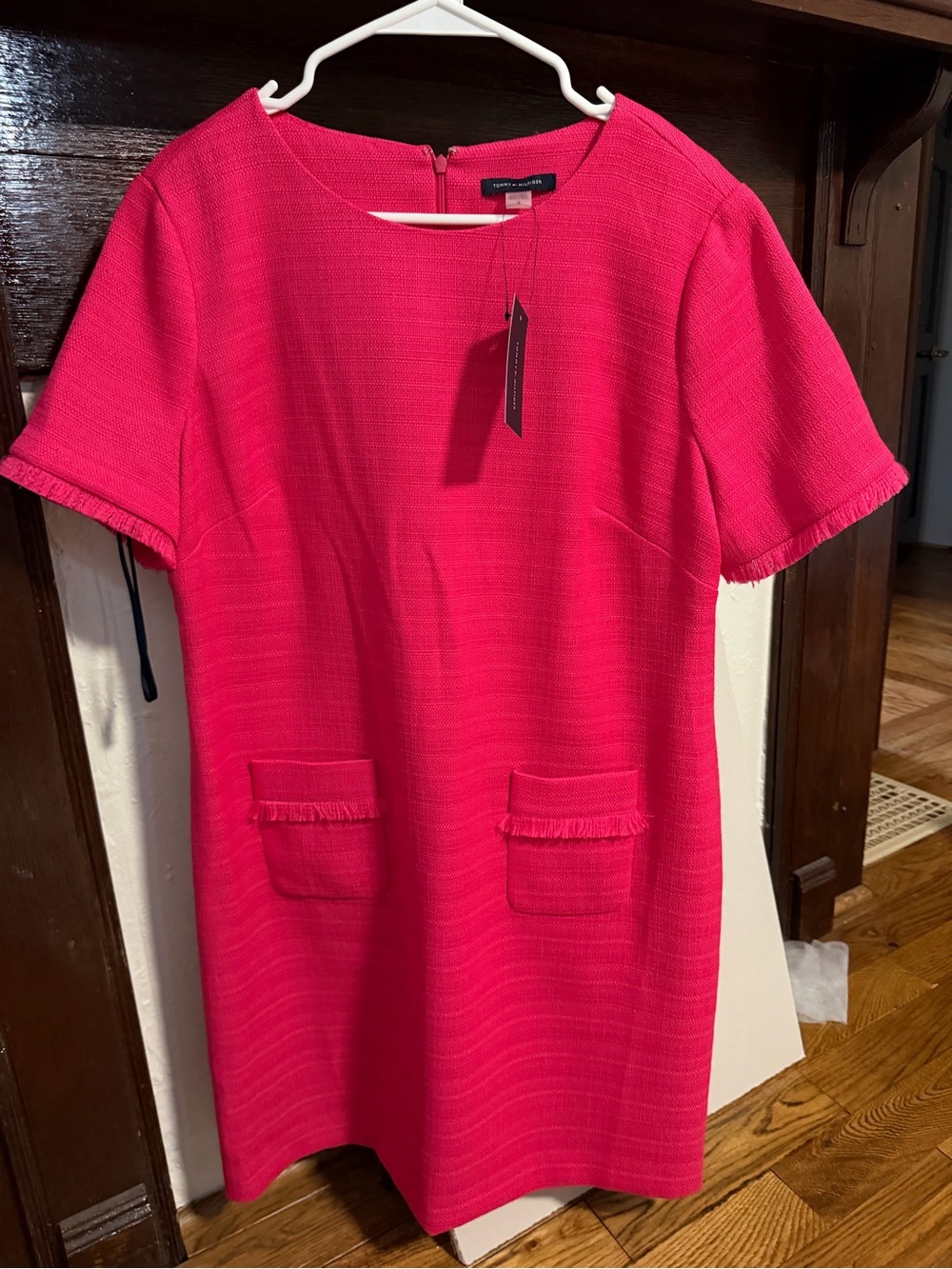 Tommy Hilfiger Hot Pink Short Sleeve Shift Dress